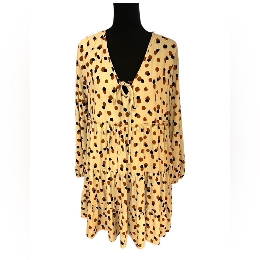 Altar'd State Polka Dot Dress Long Sleeve Medium